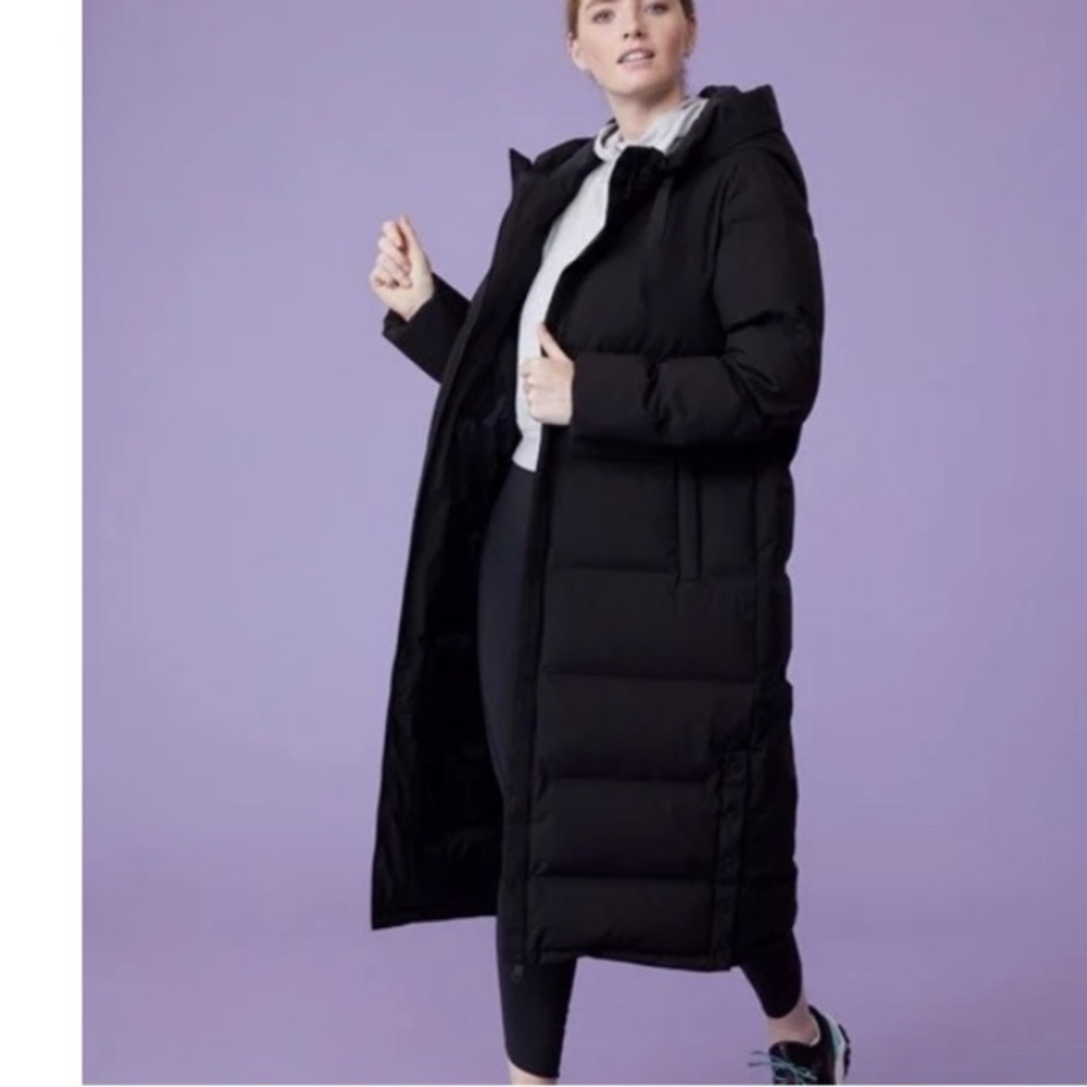 Vero Moda black oversized down filled puffer long jacket size small